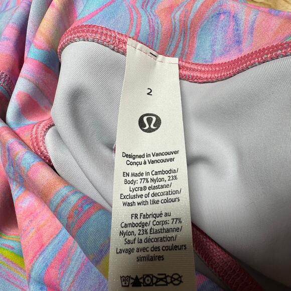 Lululemon Wunder Train High-Rise Tight 25" Prism Marble Multi Women's Sz 2 NWT - Picture 6 of 10